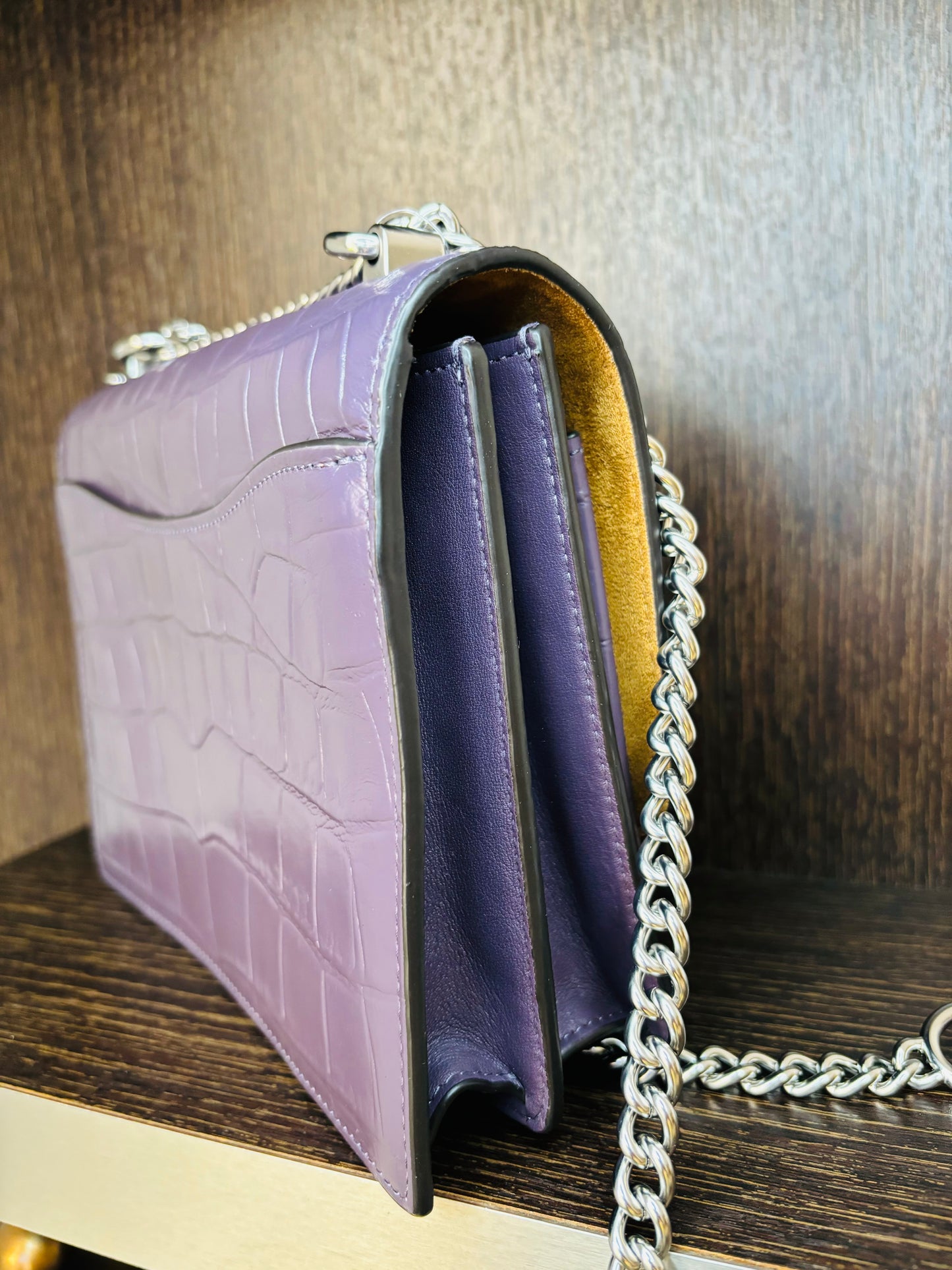 Croc Embossed Klare Crossbody Coach