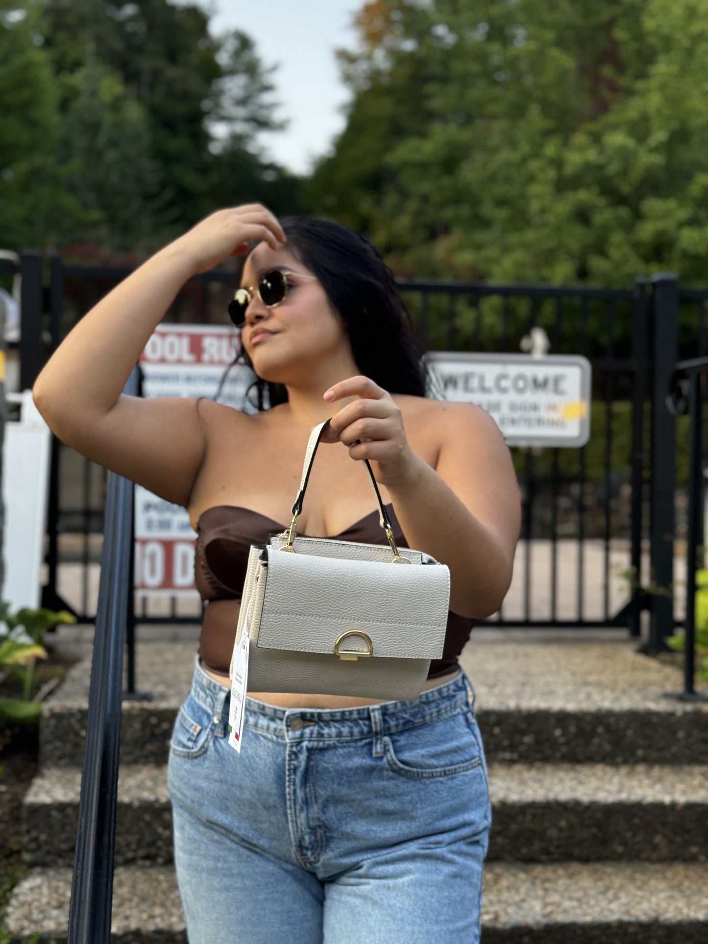 Morral Blanco de Italia Cuero